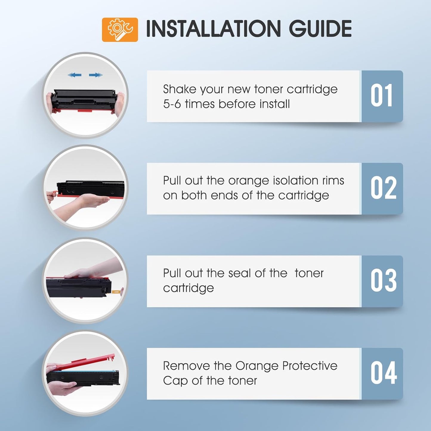 414X 414A Toner Cartridges 4 Pack High Yield MFP M479fdw Compatible Replacment for HP 414X for HP Color Laserjet Pro MFP M479fdw M479fdn M454dw M454dn M479dw Printer Ink (Black Cyan Yellow Magenta)