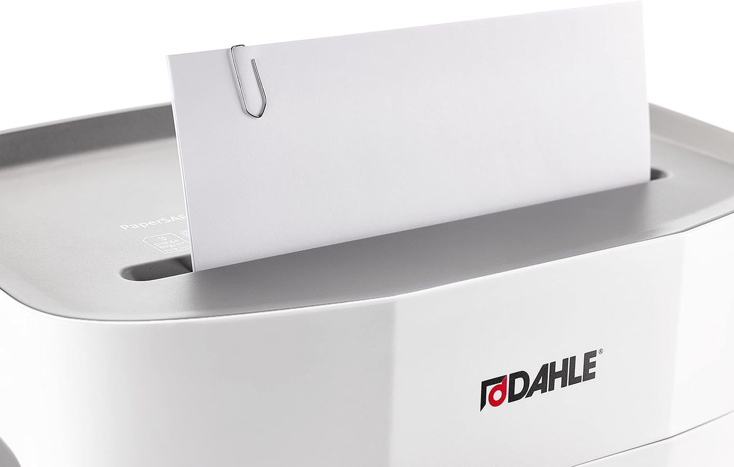 Dahle PaperSAFE PS 140 Paper Shredder, Oil Free, Jam Protection, Security Level P-4, 10 Sheet Max, Shreds Staples, Paper Clips & Credit Cards