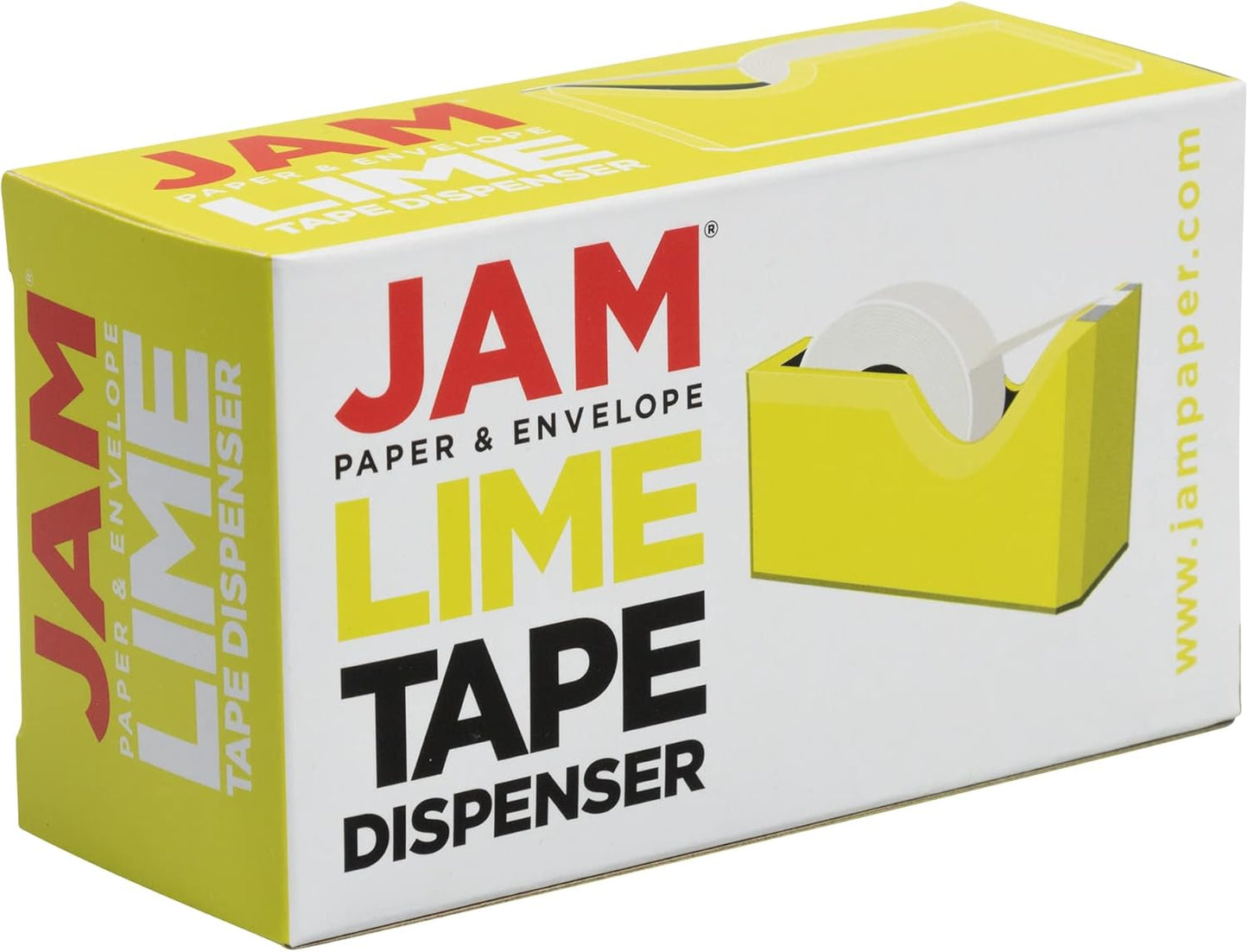 JAM PAPER Colorful Desk Tape Dispensers - Lime Green - Sold Individually