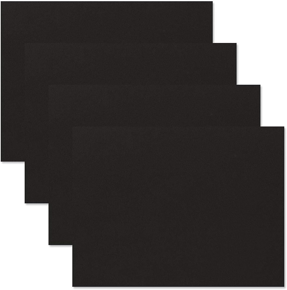 Plain Black Certificate Folders - Pack of 10, Linen Cover 80 lb. Stock, Folded, Die-Cut Corners, for Office, Business Awards, Graduation, School Diploma Holder, 9-1/2" x 12"