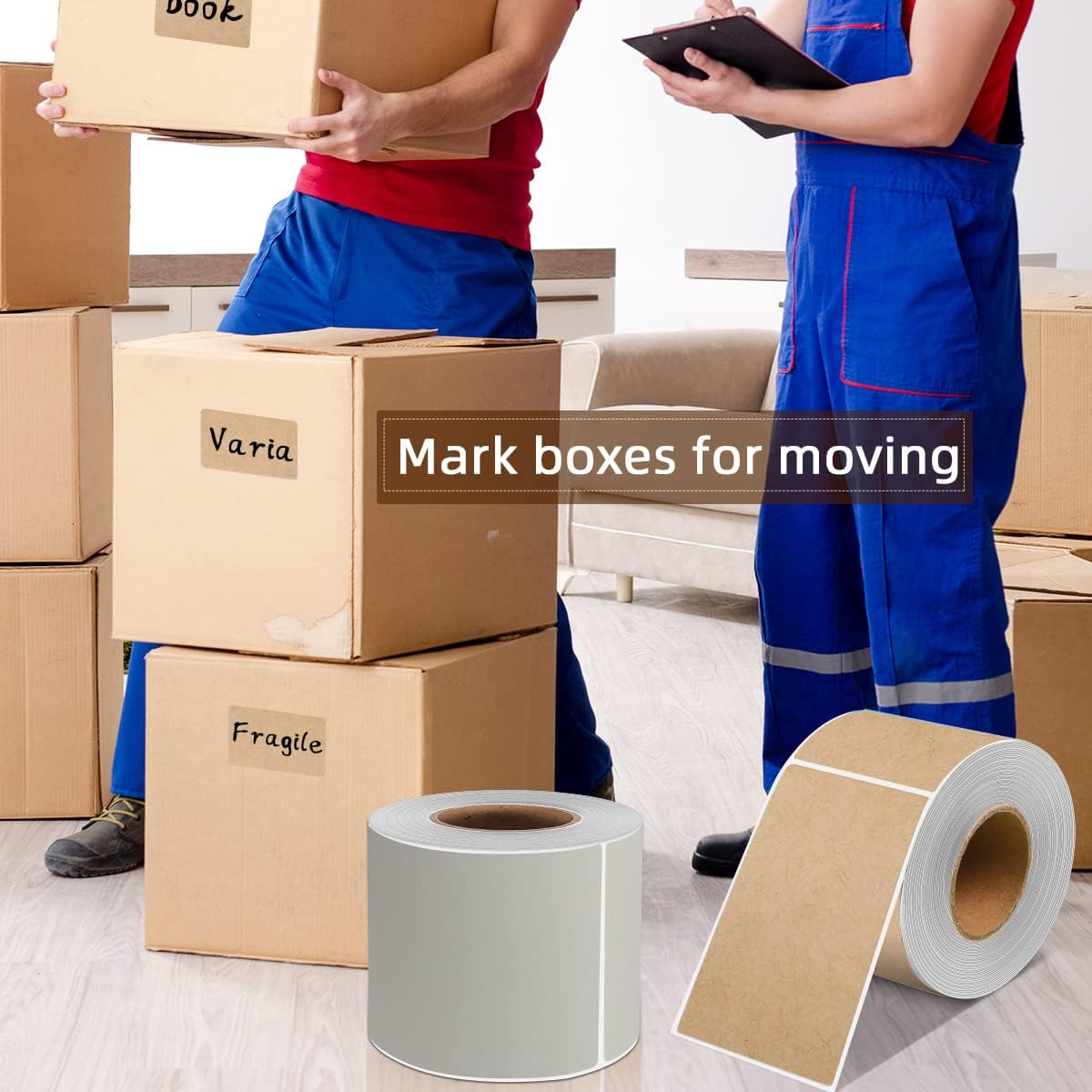 PARLAIM 3 X 5 Inch Rectangle Adhesive Color Coding Stickers,Kraft Rectangle Labels -250 Per Dispenser Box（Kraft ）