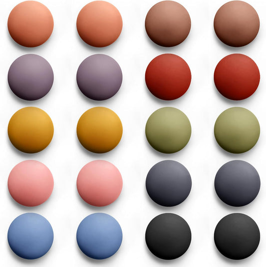 20Pcs Round Fridge Magnets,10 Colors Refrigerator Magnet, Cute Matte Decorative Locker Decor, Strong Whiteboard Magnets for Home, Classroom, or Office