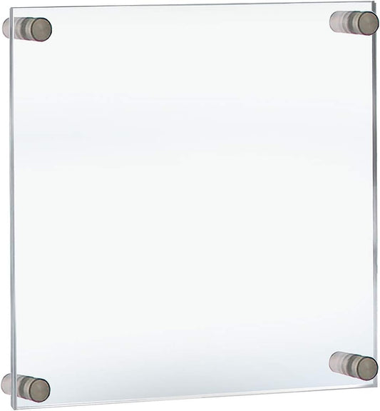 Azar Displays 105510 Standoff Sign Holder, 11" W x 14" H, Clear