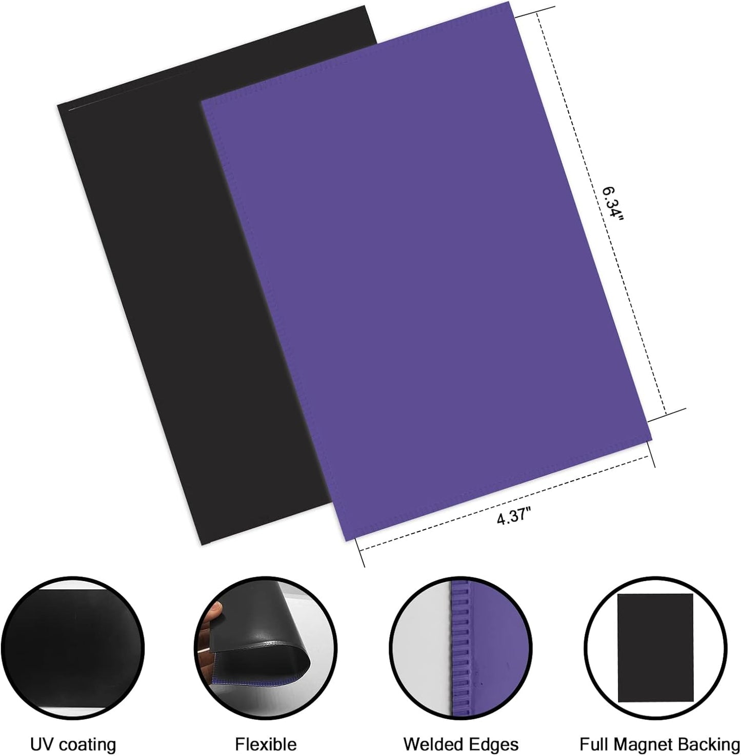Purple Magnetic Picture Frame 4X6 for Refrigerator 10 Pack,Photo Magnets Sleeves