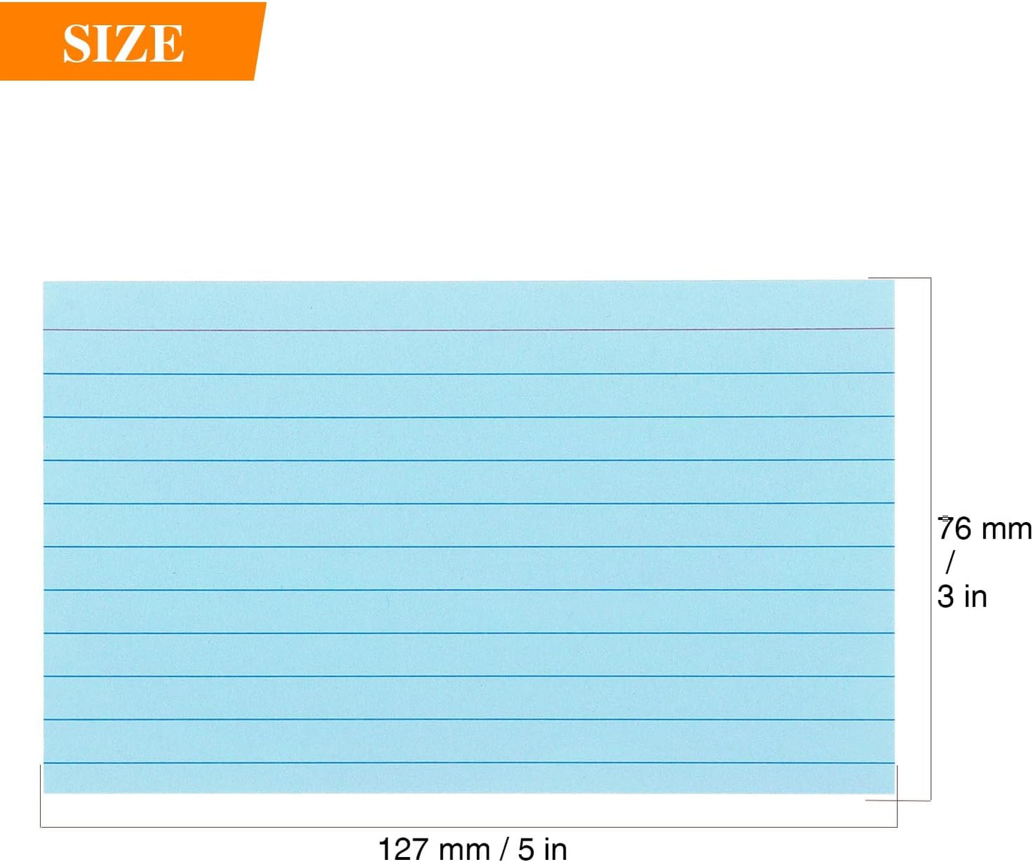 Tamaki Colored Index Cards 3 X 5, Flash Cards Ruled Note Cards for School, 200 Count, Home and Office Flash Cards for studying