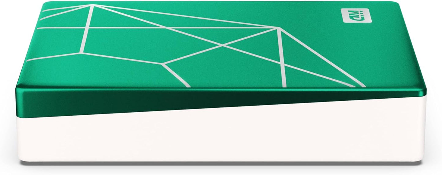 WD 6TB My Passport Ultra Portable Hard Drive HDD, 20th Anniversary Emerald Drive, USB-C, with Backup Software and Password Protection - WDBECU0060BGN-WESN