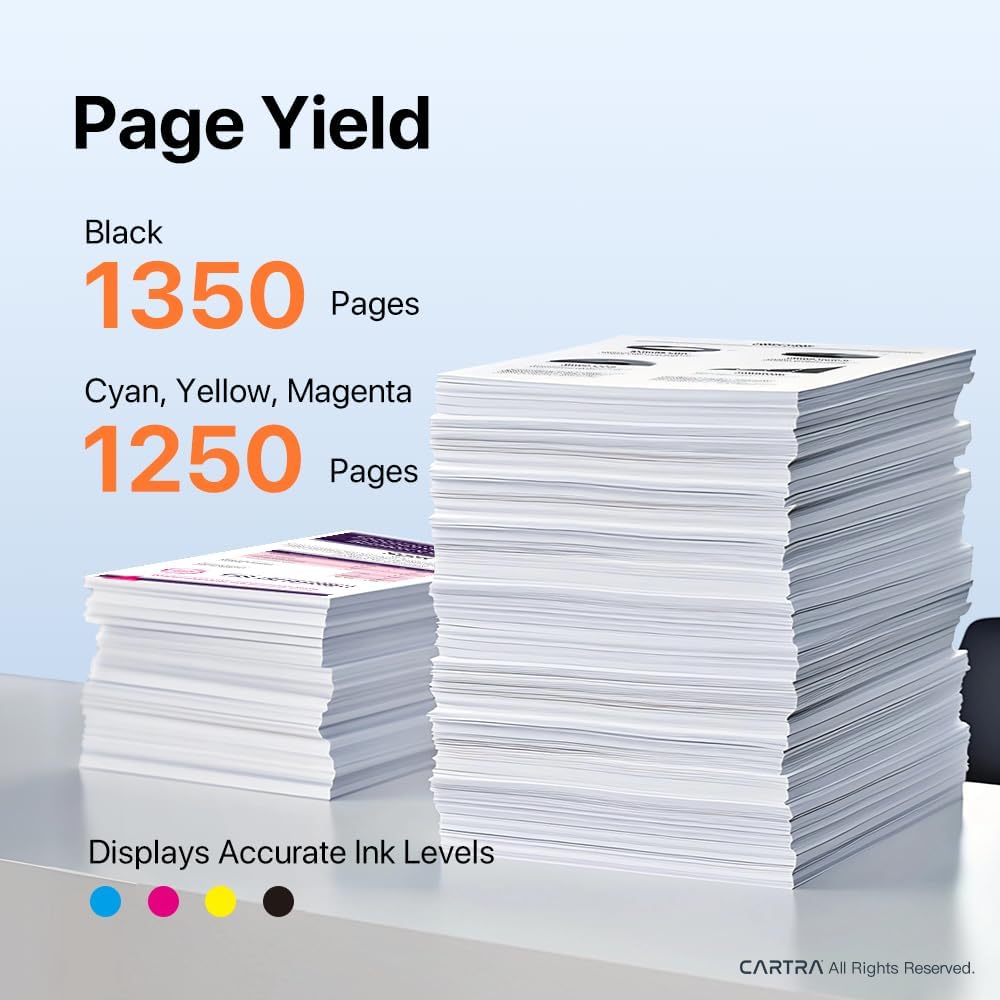 CARTRA 206A Toner Cartridge Compatible with 206A Toner Cartridge Set, Works with Color Laserjet Pro MFP M283fdw M283cdw M283fdn M282mw Pro M255dw W2110A W2110X Laser Printer, 4Pack