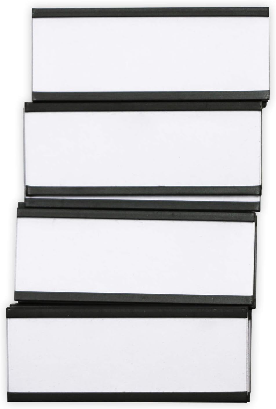 SmartSign Magnetic 'C' Channel Label Holders for Metal Racks and Shelves | 0.75" x 2" Pack of 25