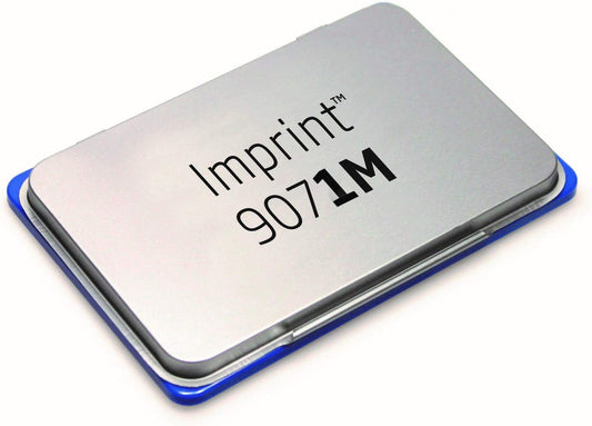 Trodat Imprint 9071M Metal Stamp Pad, 2" x 3-1/2", Blue
