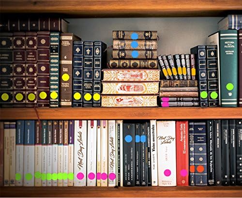 8-1/2 x 11" Neon Color High Light Fluorescent Labels for Laser & Inkjet Printer (Blue Fluorescent, 1" Round - 63 per Page - 6300 Labels)