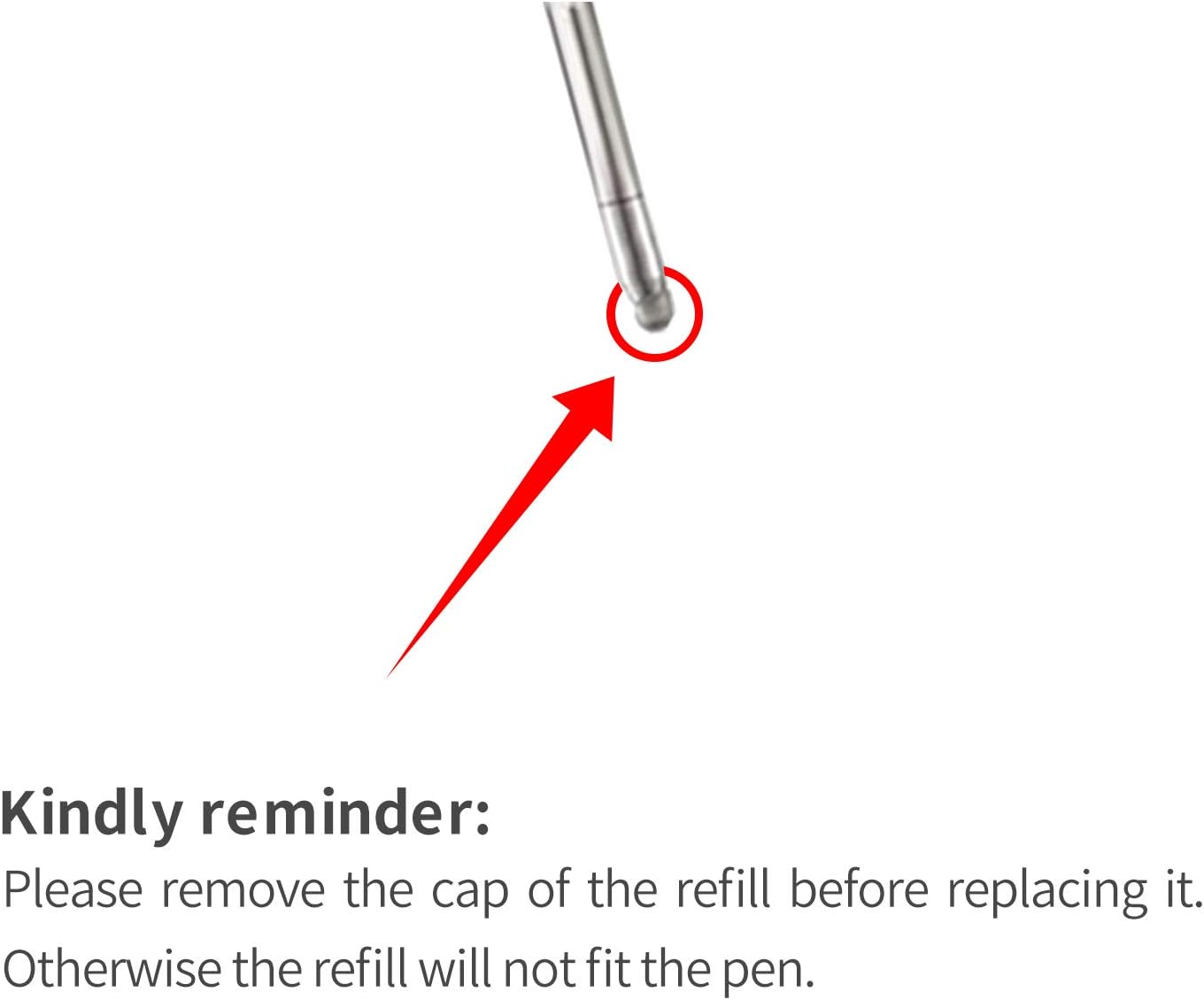 Blue Ink Refills (20pcs), Replaceable Pens Refills, 1mm Medium Tip - Blue