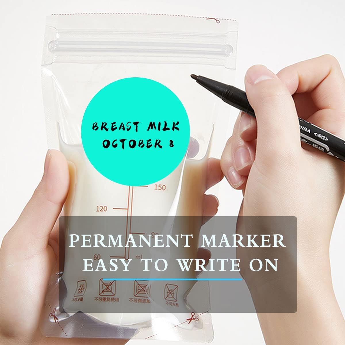 PARLAIM 3" Color Coding Label, 500 PCS Aqua Colored Circle Dot Stickers for Moving Box, Permanent Adhesive Sticker Easy to Write