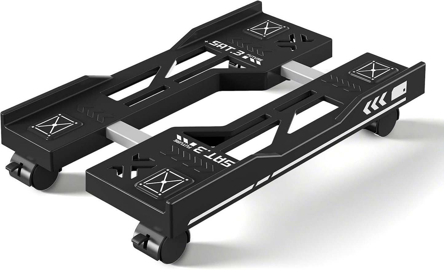 Adjustable Computer Tower Stand, Mobile PC Stand for Floor with 4 Locking Caster Wheels Fits Most PC, Under Desk CPU Holder for Office, Gamers and Students (Black)