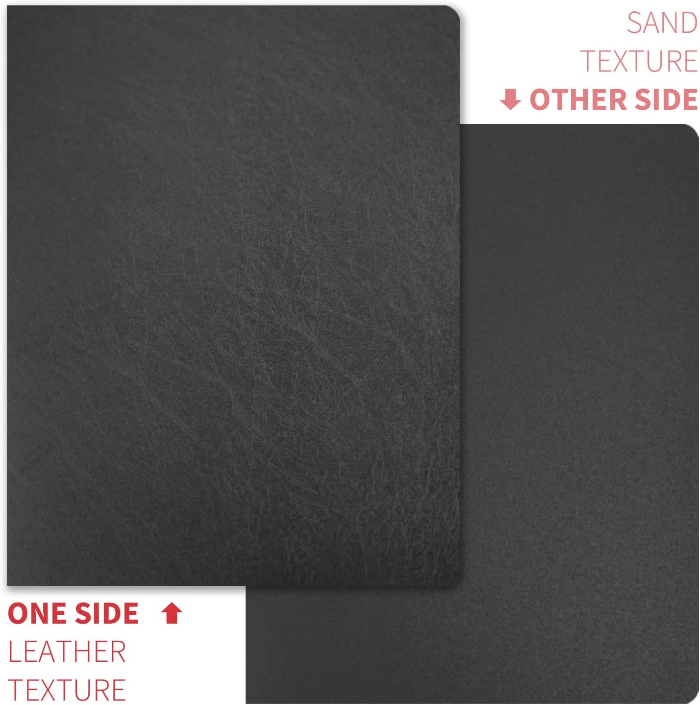Binditek 50 Pack 16 Mil Leather-Textured Heavyduty Polycovers, Oversize Plastic Binding Presentation Backs, with 2 Round Corners, 8-3/4 x 11-1/4", Black, Office School Supplies
