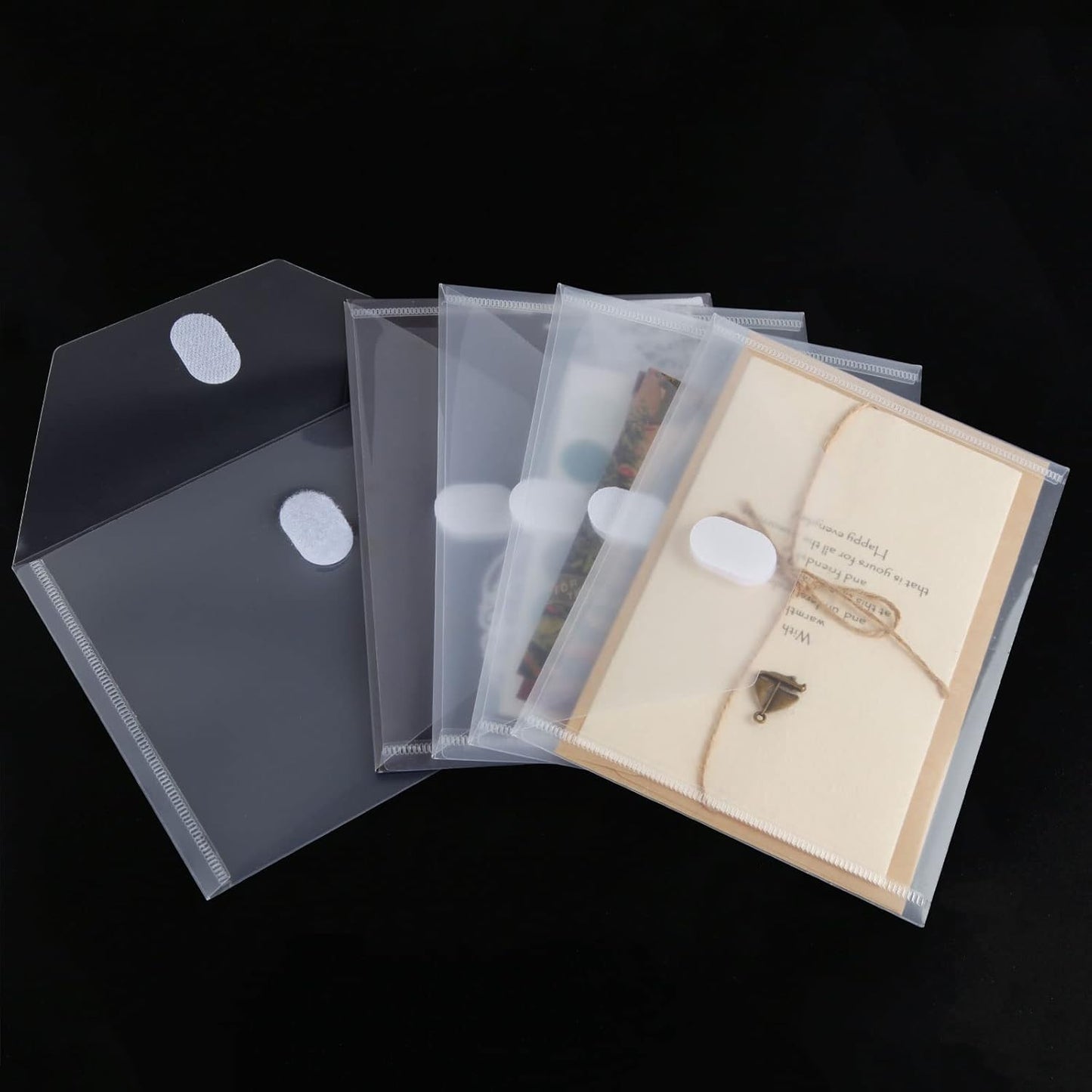 12 Pack Clear Die & Stamp Storage Bag Transparent Plastic Folders for Cutting Dies Stencil Embossing Crafts for DIY Scrapbooking Paper Card Craft Organizer Holder