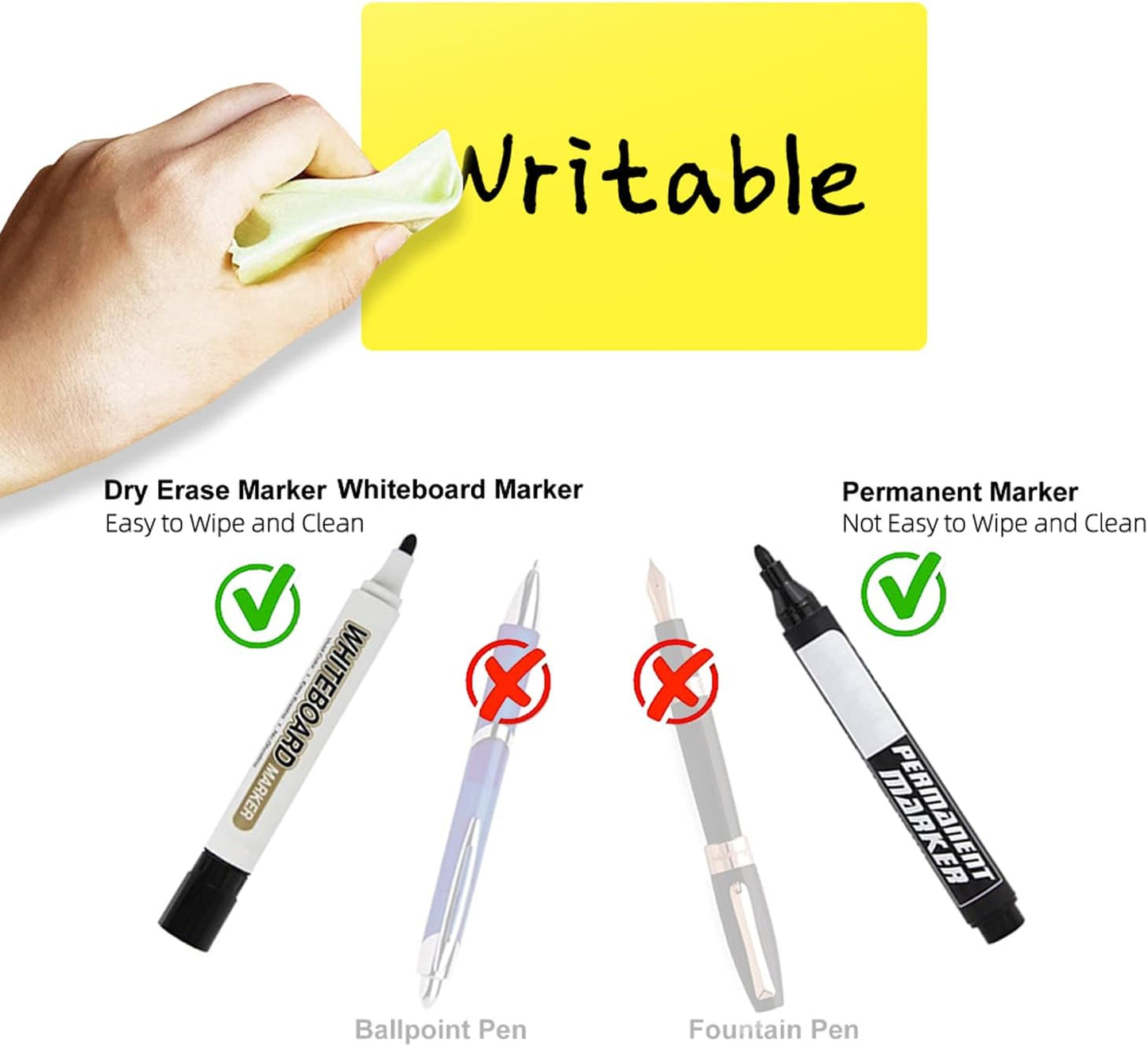 Rectangle Labels Sticker 3×5 Inch Vinyl Floor Stickers Color Coding Name Tags Roll Removable 200 PCS, Fluorescent Yellow