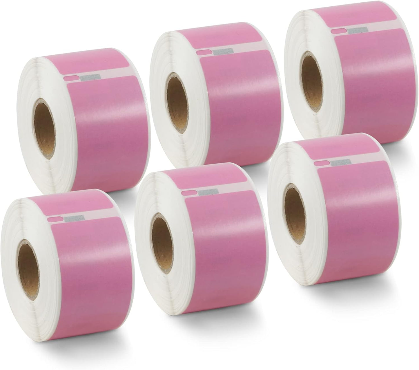 BETCKEY Colored Labels Compatible with Dymo 30321 (1-4/10" x 3-1/2") Large Address Labels, Compatible for Dymo LabelWriter Thermal 450, 4XL & Zebra Desktop Printers [6 Rolls, 1560 Labels, Pink]