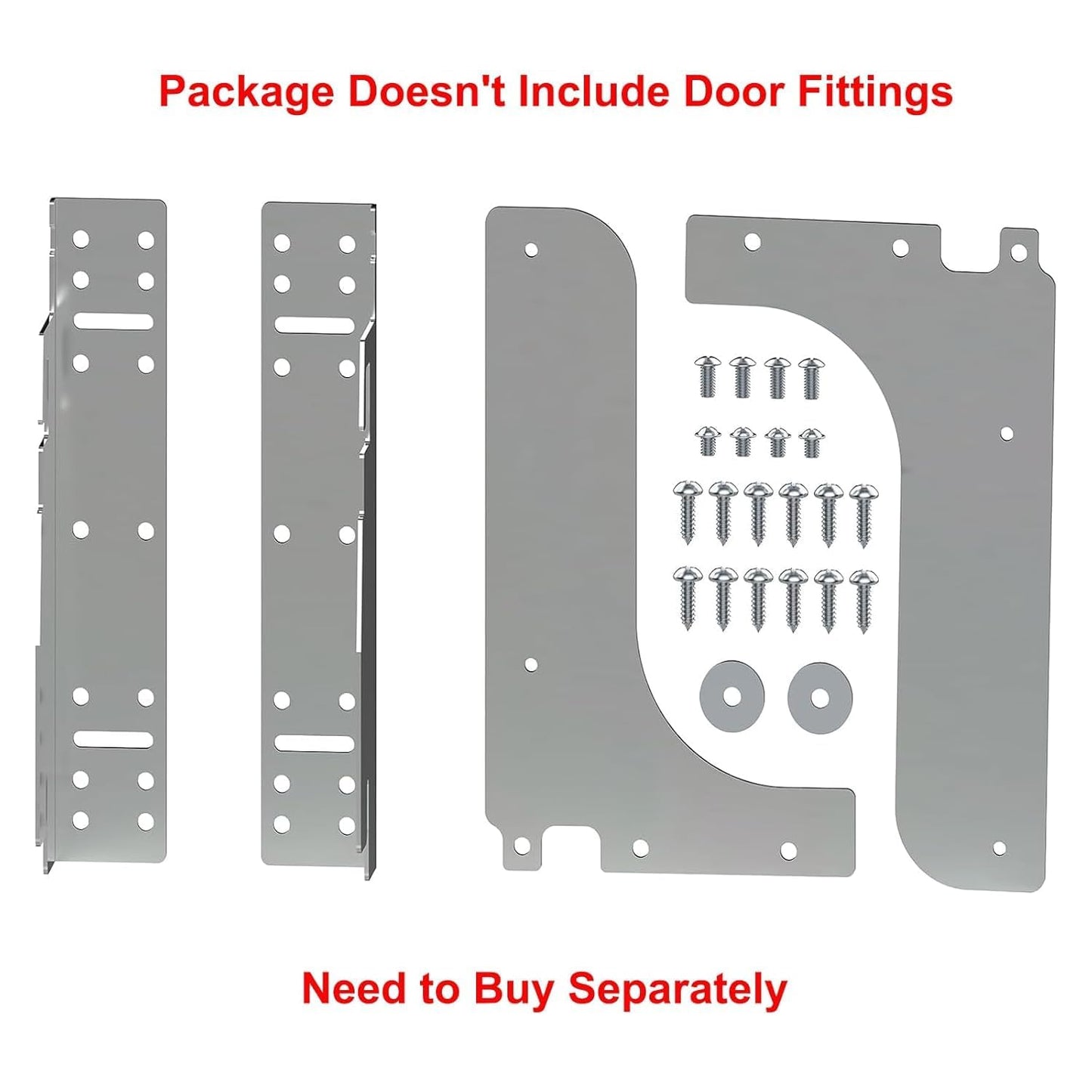 Double Pull-Out Trash Can for Under Kitchen Cabinets Include Double 35QT Trash Bin Doesn't Include Door Fittings, Bottom-Mount Recycling Bin