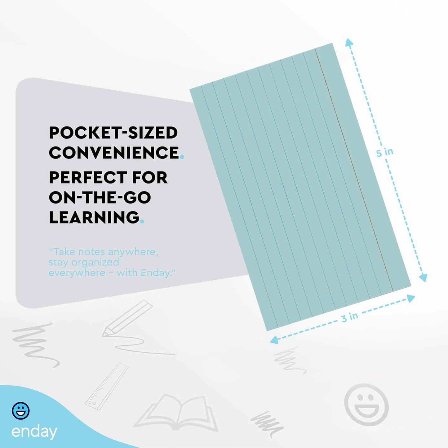 Index Cards 3x5 Bulk, (240 Cards) Colored Notecards 3x5 lined, Blank on Back Assorted Colors Flashcards for School Home and Office, Ruled Index Card