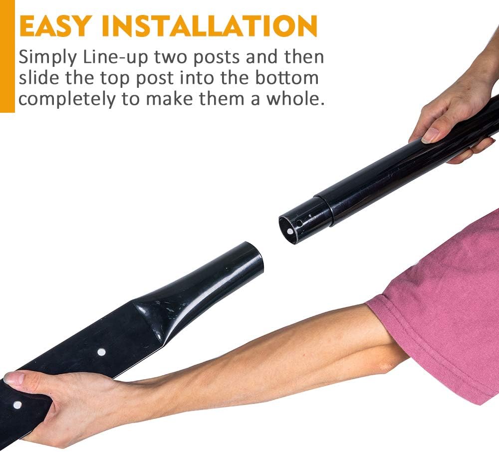 Heavy Duty Cast Iron Sign Post and Base Kit - 14" DIA Stand with 48" Post and Bolts & Nuts for Hanging Signs, Portable Sign Holder for Parking and Recreational Use