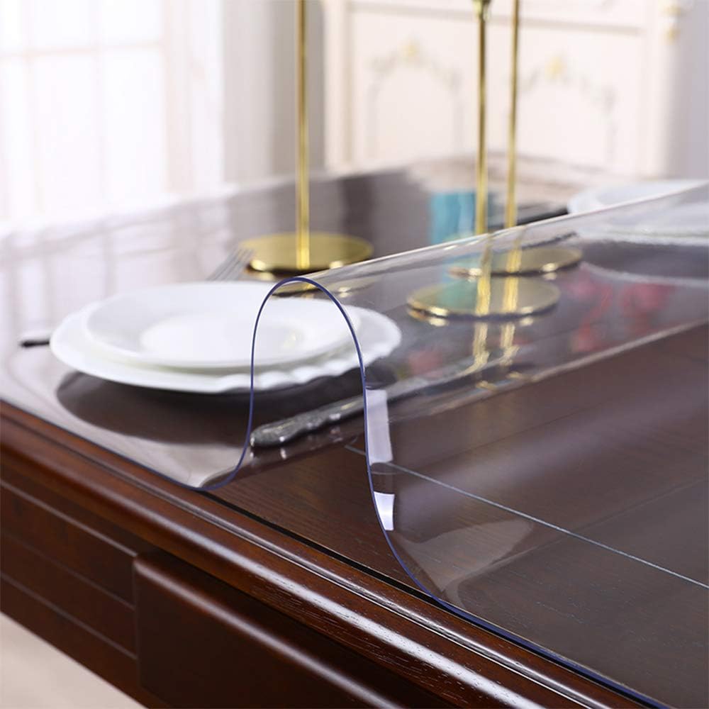 Kitchen Countertop Protector - Clear PVC Table Protector - 36x72 Inch - Water Resistant - Rectangular - Nonslip - Desk Pad & Tablecloth - Coffee, Wedding & Dinner Table