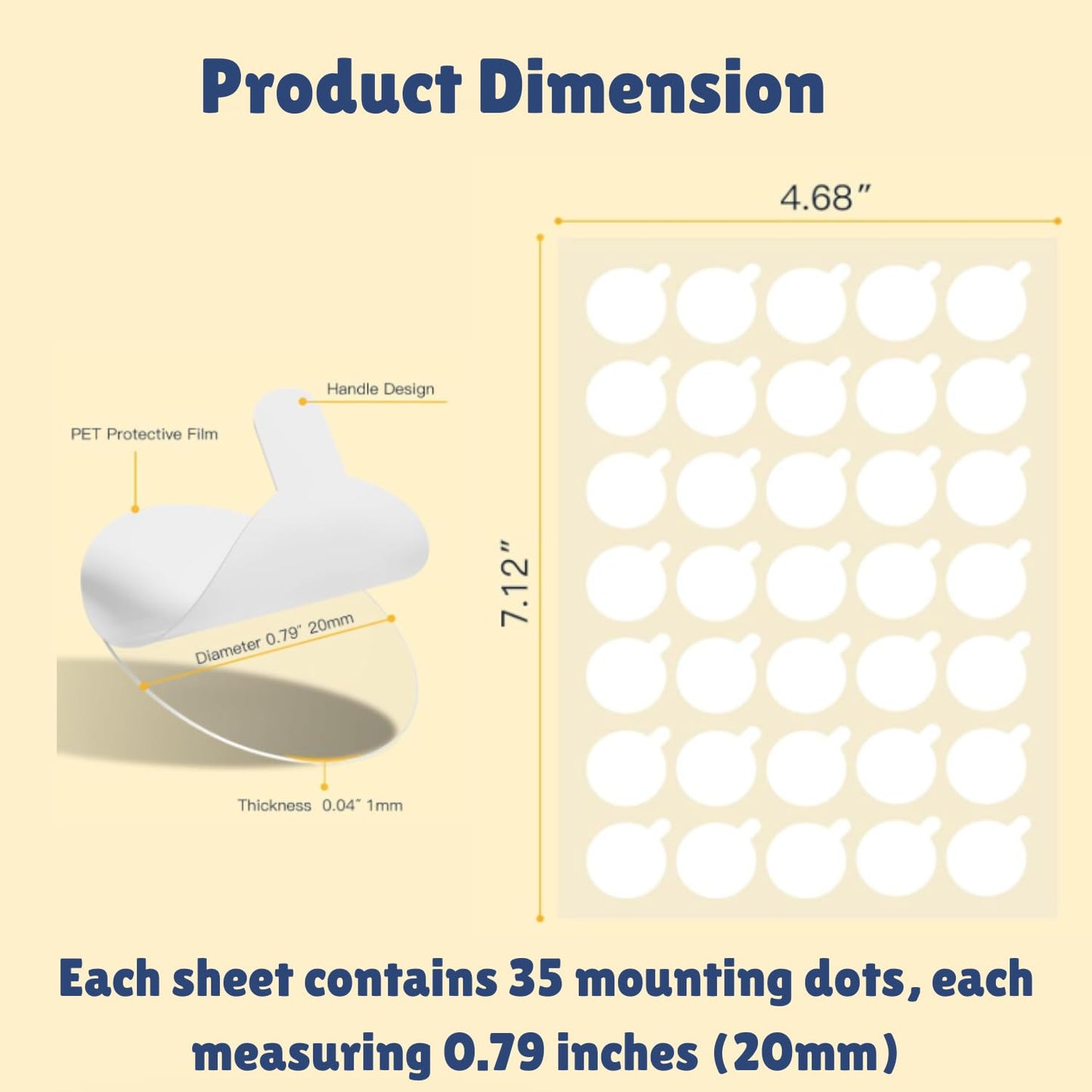 350 pcs Double Sided Sticky Dots –Easy to Peel Sticky Dots,Clear Removable Sticky Tack Double Sided Tape Dots for Crafts, Posters, Balloons, and DIY Projects