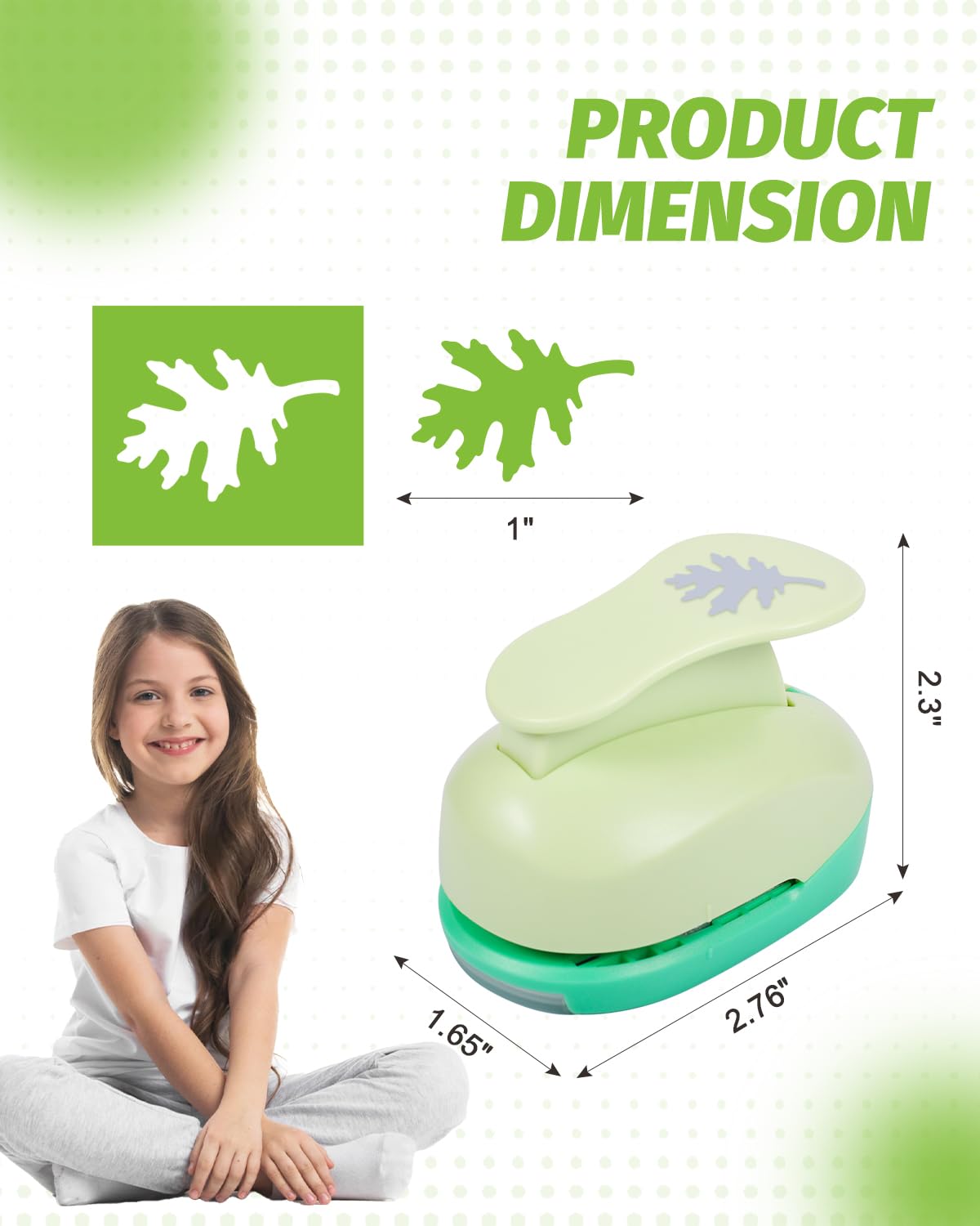 UCEC Oak Leaf Hole Punch 1 Inch, Paper Punches for Crafting, Craft Lever Punch Handmade for Paper Crafting, Thanksgiving Day, Scrapbooking, Cards Decoration, DIY Arts