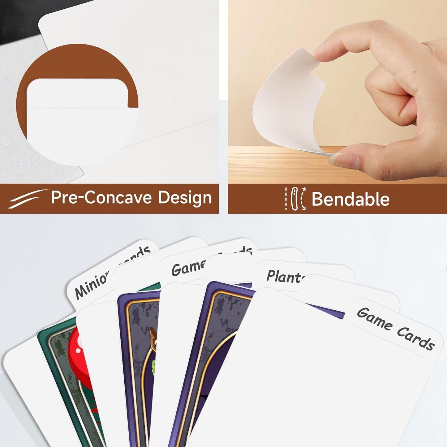 300 Pieces Trading Card Dividers, Blank Paper Card Dividers White Card Separators with Tabs for Storage Boxes, MTG TCG Sports Game Cards, 2.6 x 4.1 Inches