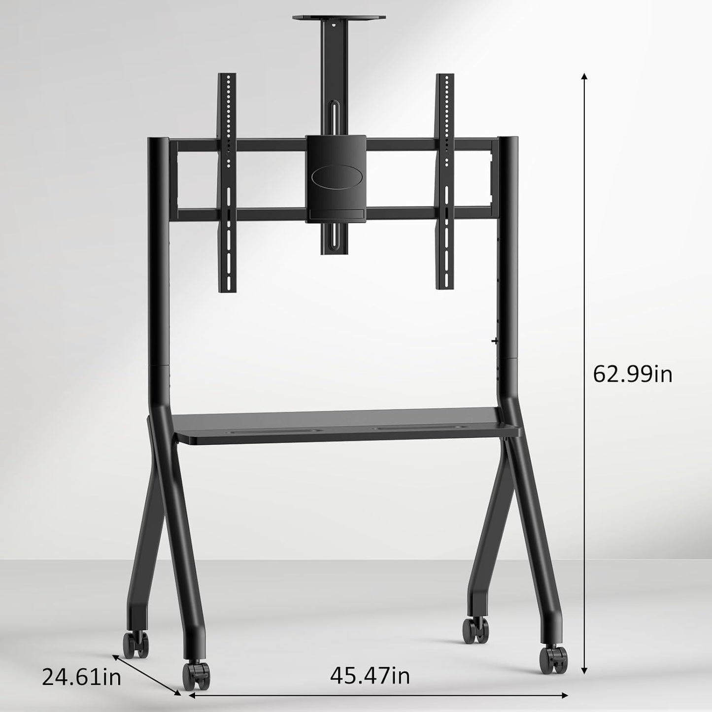 Shiarffe Smart Board Stand for 55"- 86'' Interactive Whiteboard, Mobile Stand with Locable Rolling Wheels for Smart Whiteboard, Black