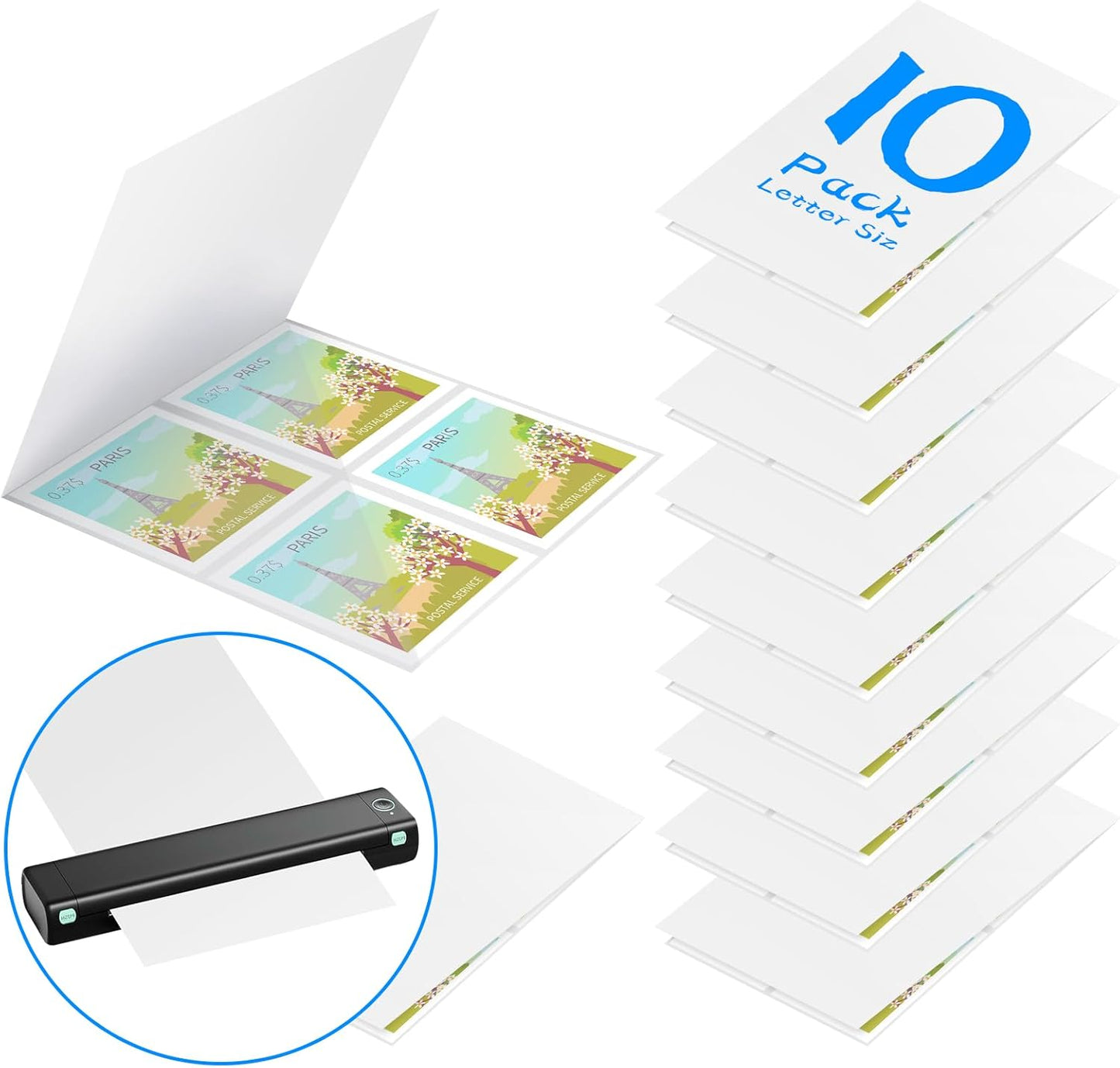 Laminator Carrier Sleeve Lamination Carrier Thermal Laminating Carriers Sheets Thermal Carrier Sheet for Laminator with All Brand Laminating Pouch (10, Letter Size)