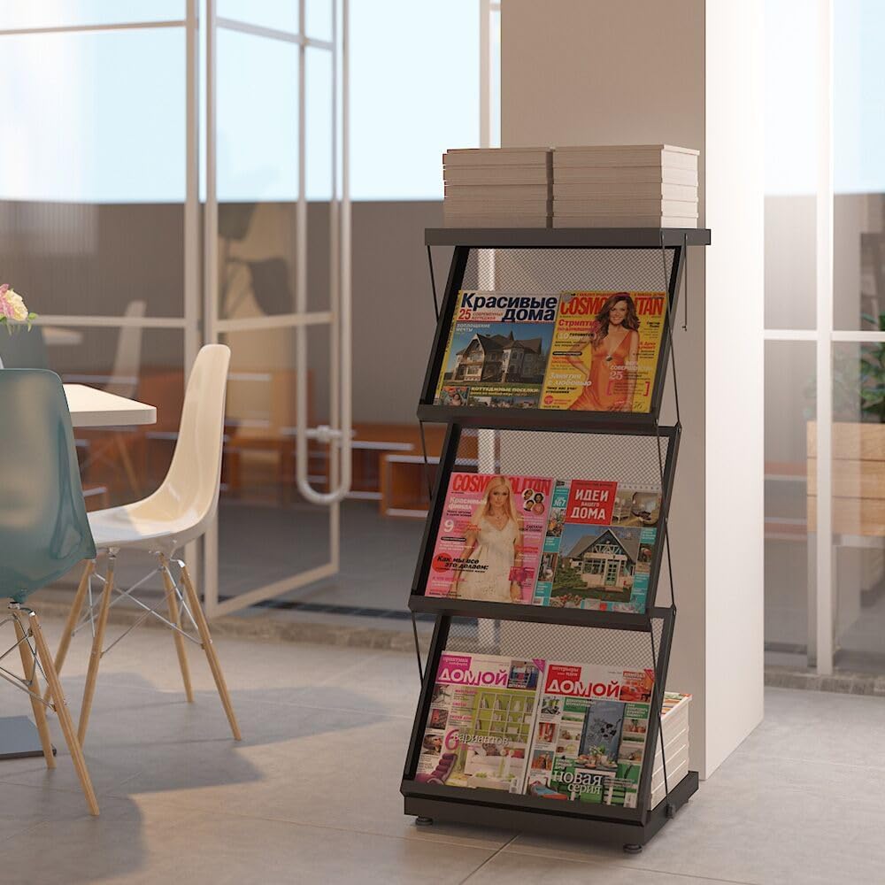 foldable brochure display stand,magazine holder for exhibition and trade show,Office magazine rack