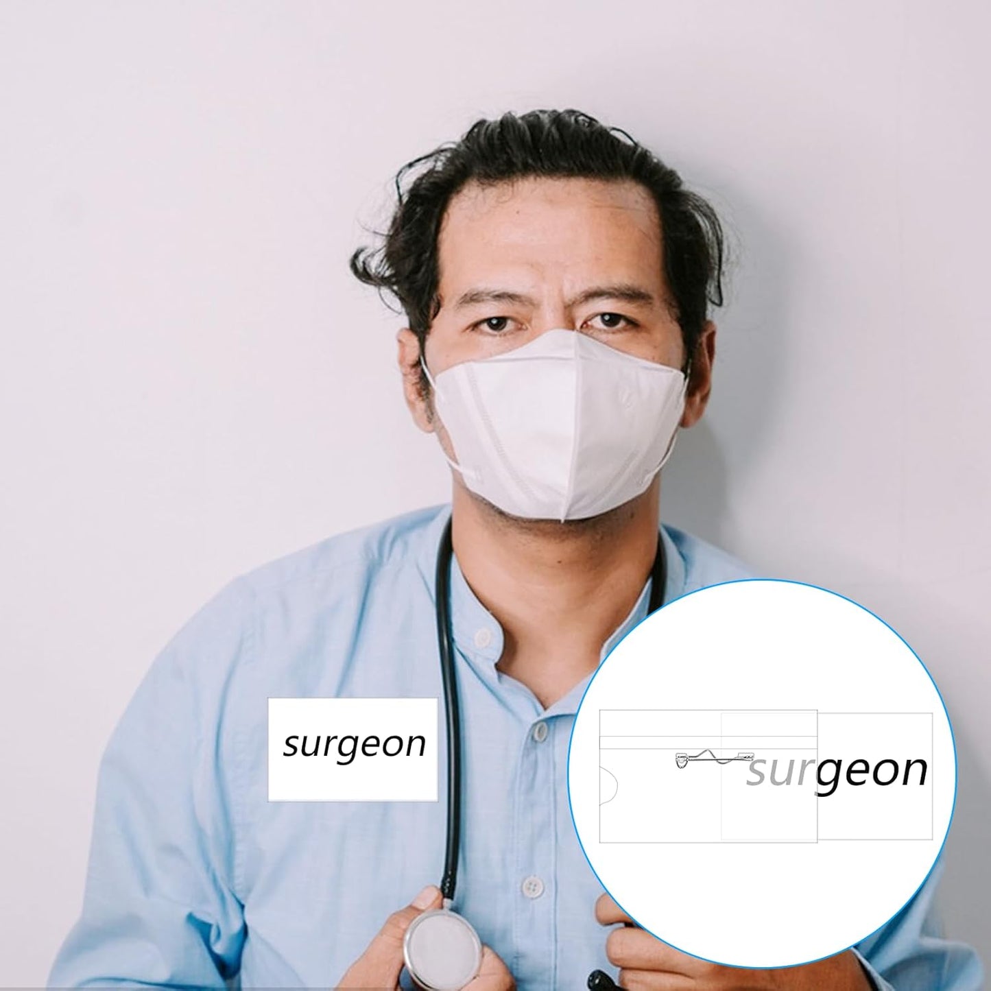 100 Pcs Name Tags Holders with Pin 3.5 X 2.2 in Names Badge Pin Holders with 100 Pcs Inserts Card Clear Plastic Name Tag Holder for Meeting Seminar Show Event