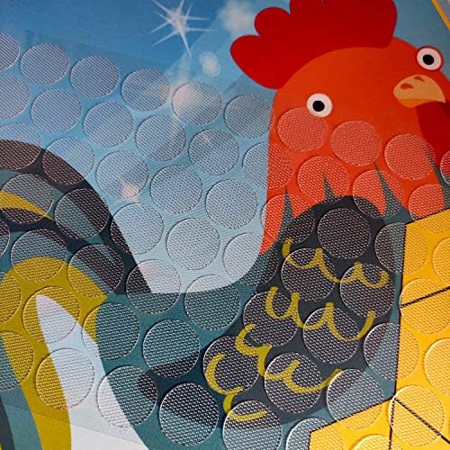 Vkey 700pcs (350pairs) 1.5cm Diameter Transparent Sticky Back Thin Clear Dots with Adhesive Hook & Loop Coins Tapes