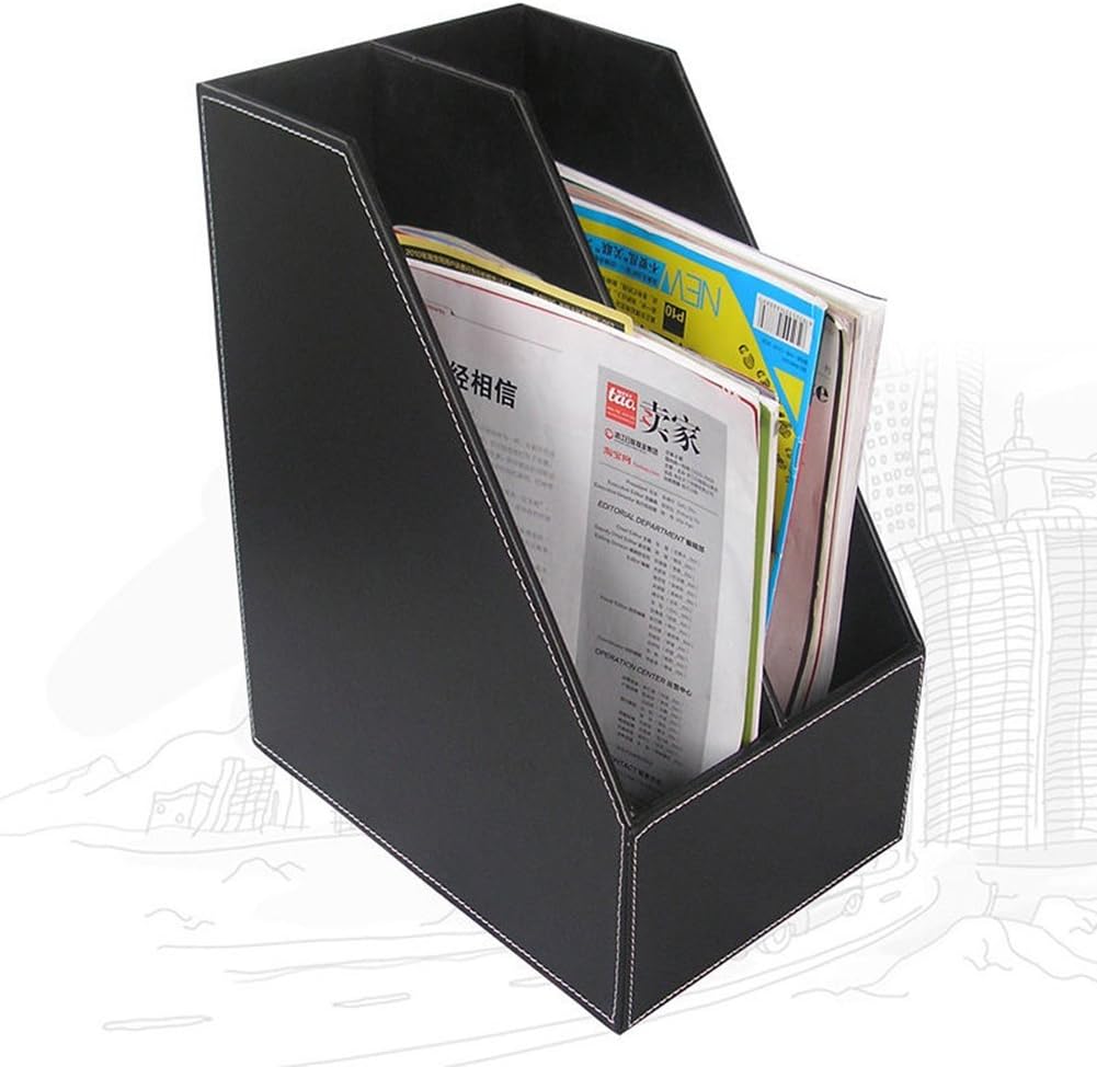 KINGFOM 10-Piece Office Desk Organizer Set, File Holder, Desk Drawer, Memo Paper Holder, Pen Holder, Name Card Holder, Mouse Pad, Desk Pad, Crystal Holder, Tissue Box Holder (T07H)