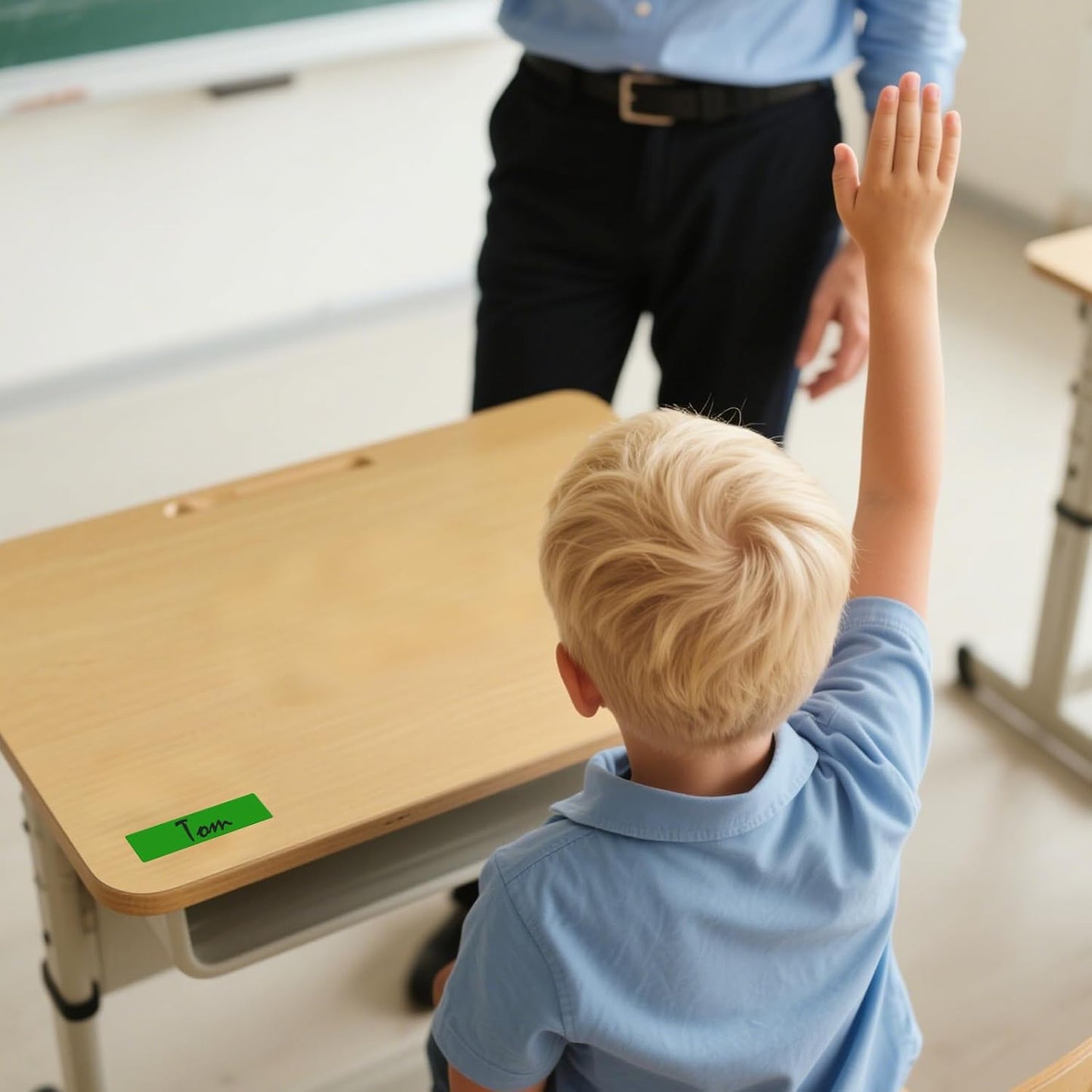 3 × 1 Inches Green Rectangle Color Coding Labels 1000 PCS, Self-Adhesive Writable Waterproof Vinyl Blank Sticker Roll for Office Home School Business