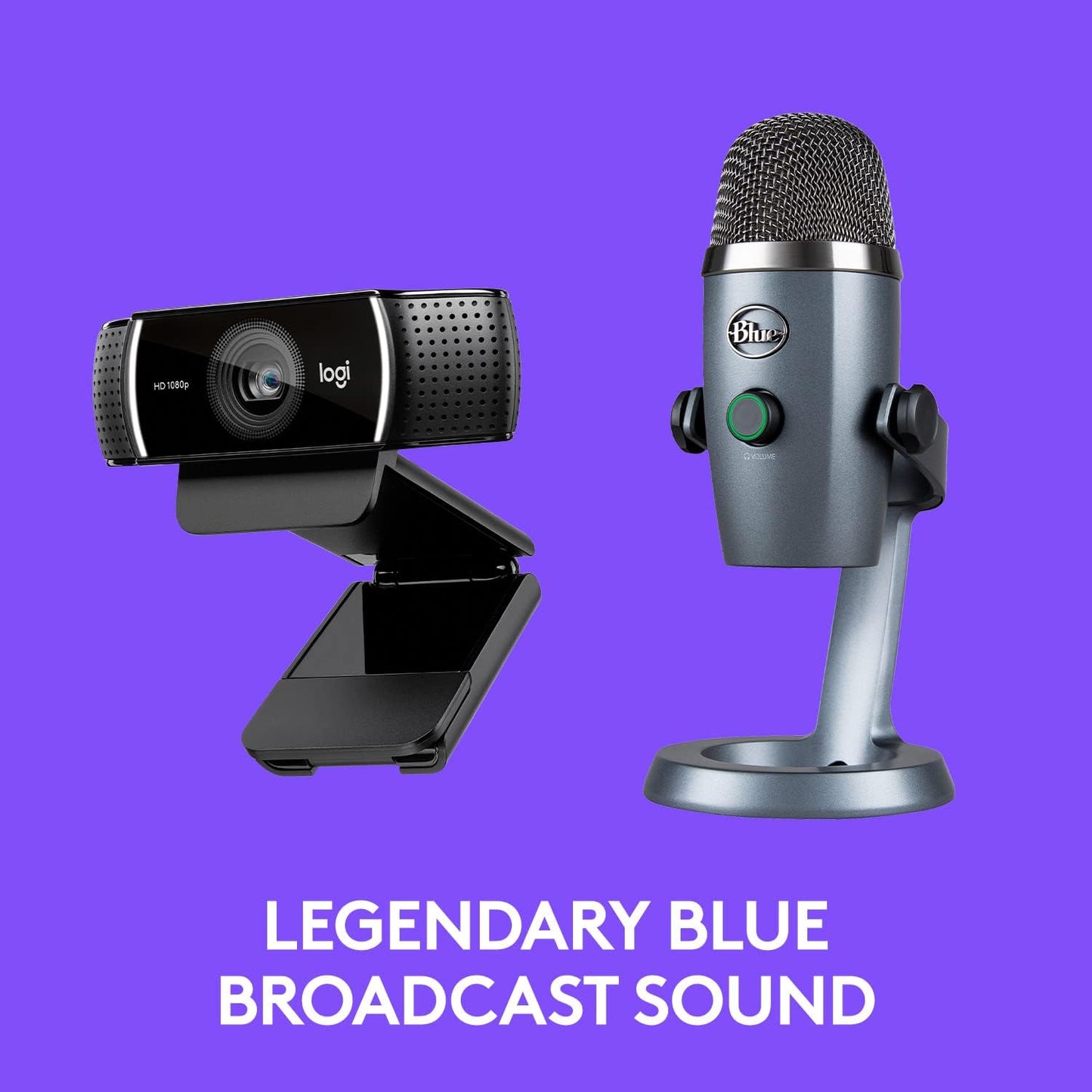 Logitech C922x Pro Webcam + Blue Yeti Nano - Perfect for Professional Video Calls, 1080p/30fps, 720p/60fps