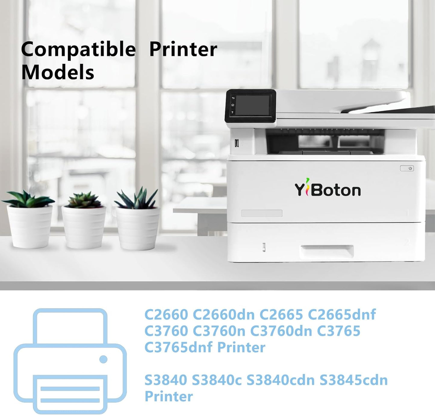 TWR5P C2660 S3845 S3840 331-8434 Imaging Drum Cartridge Compatible for Dell C2660dn C2665dnf C3760n C3760dn C3765dnf S3840 S3840cdn MFP S3845cdn Color Printer Drum(60,000 Page)