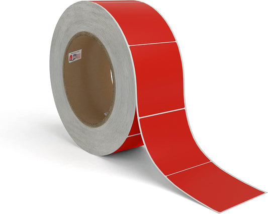 Kenco Color Coding 3 X 5 Rectangle Labels, Inventory Control Stickers 500 Labels Per Roll, Made in The USA (Red)