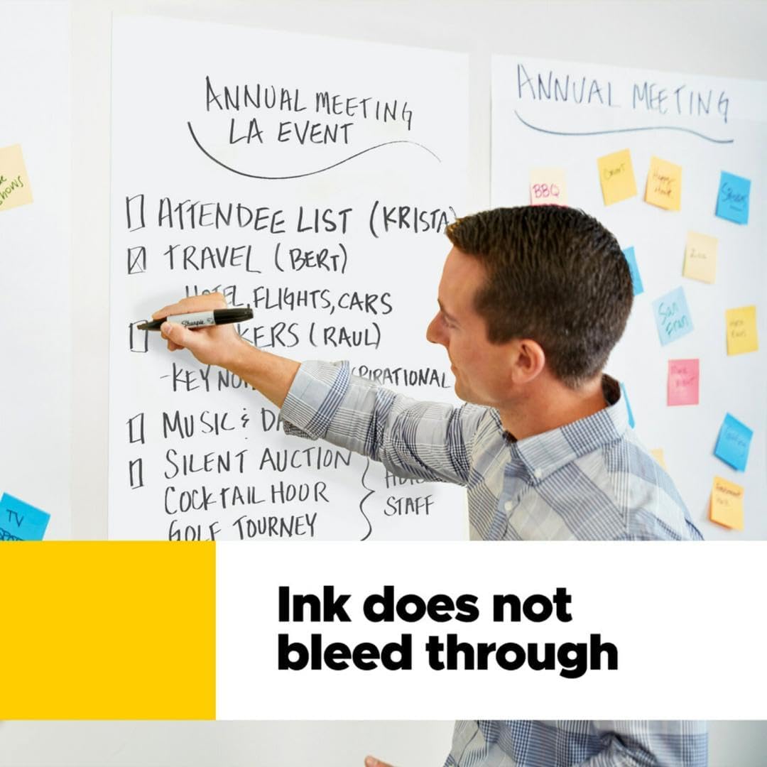 Post-it Super Sticky Easel Pad 25 in x 30 in White 30 Sheets/Pad 2 Pad/Pack Large White Premium Self Stick Flip Chart Paper Super Sticking Power (559)