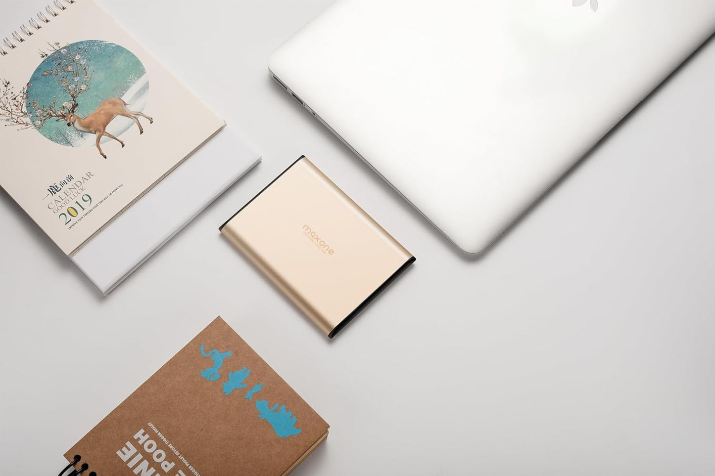 Maxone 320GB Ultra Slim Portable External Hard Drive HDD USB 3.0 Compatible with PC, Laptop, Gold