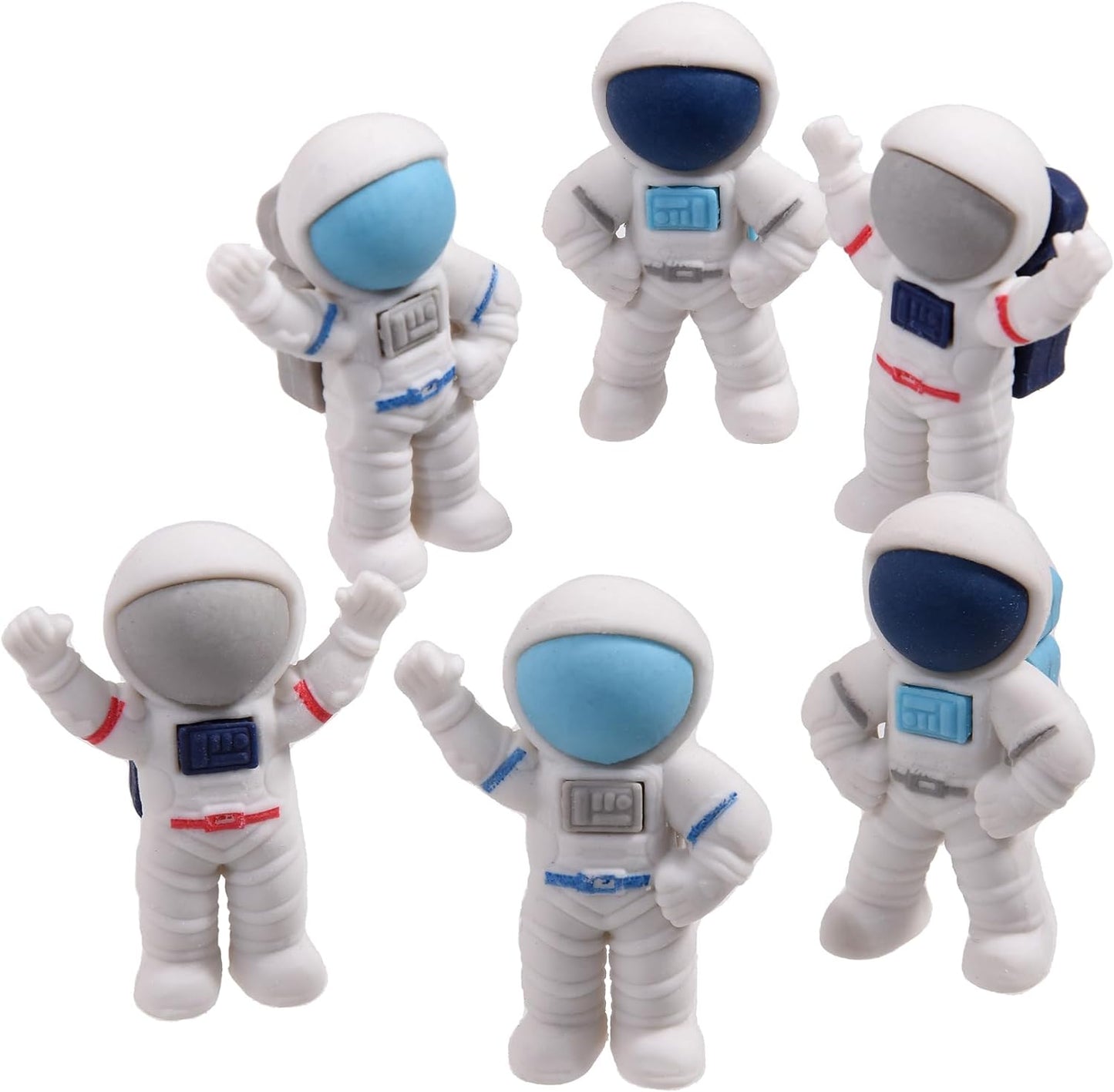 18Pcs Cute Outer Space Themed Erasers for Kids Bulk, Kawaii Fun Spaceman Desk Pet Pencil Erasers for School Classroom Supplies Prize Gifts Party Favors