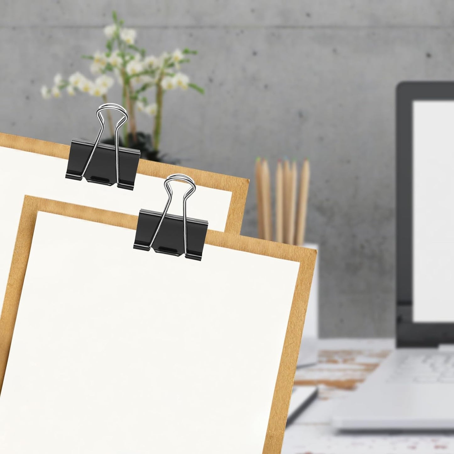 Ufmarine 72 Pcs Large Binder Clips 1.6 inch Length, Big Paper Clips for Office