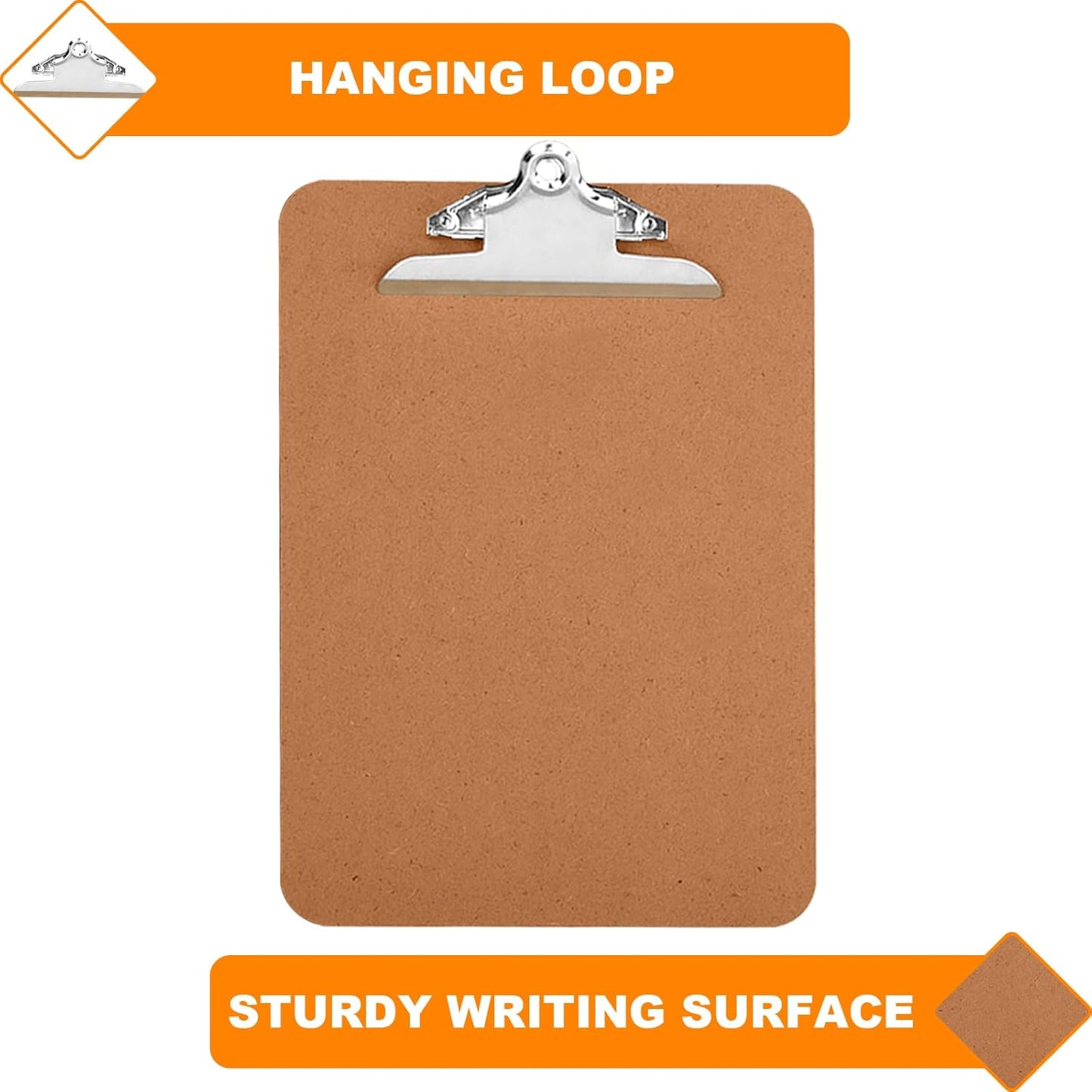 HERKKA 18 Pack Hardboard Office Clipboards - A4 Letter Size, ECO Friendly