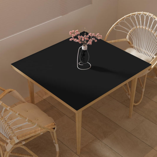 Desk Cover Protector - Used for Square Table Waterproof and Easy to Clean Good Flatness Easy to Used for Dining Table(Black+Black 44x44)