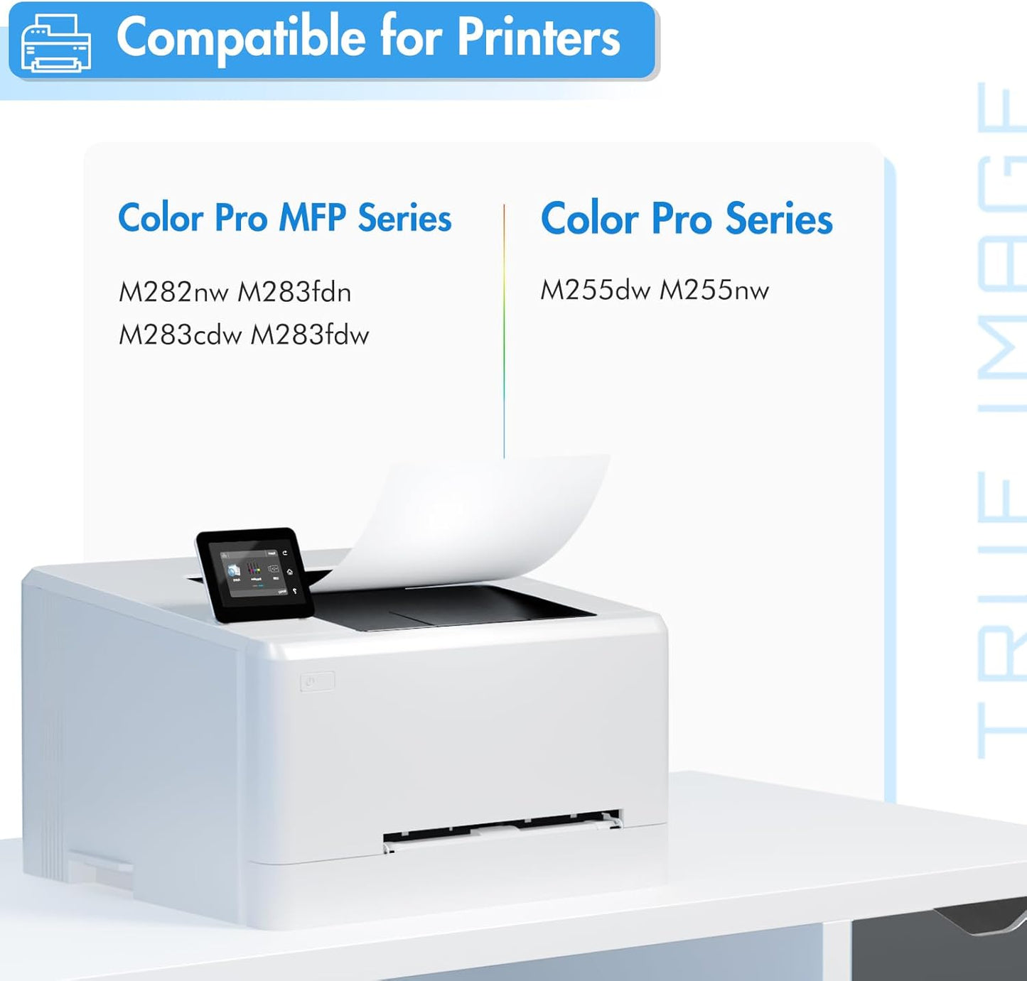 206A Toner Cartridges 4 Pack: M283fdw 206X Set Compatible Replacement for HP 206A 206X Color Laserjet Pro MFP M283fdw M283cdw M255dw M283 M255 Printer High Yield Ink (Black Cyan Yellow Magenta)