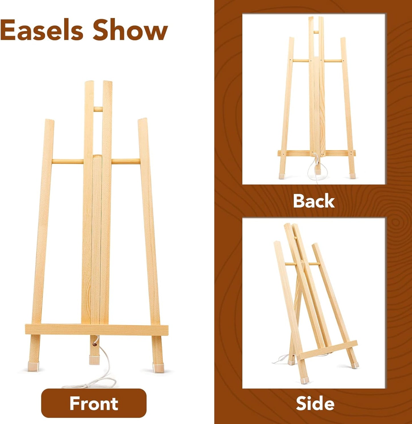 16 Pack 15 Inch Wood Easels, Easel Stand for Painting Canvases, Art, and Crafts, Tripod, Painting Party Easel, Kids Student Tabletop Easels for Painting, Portable Canvas Photo Picture Sign Holder