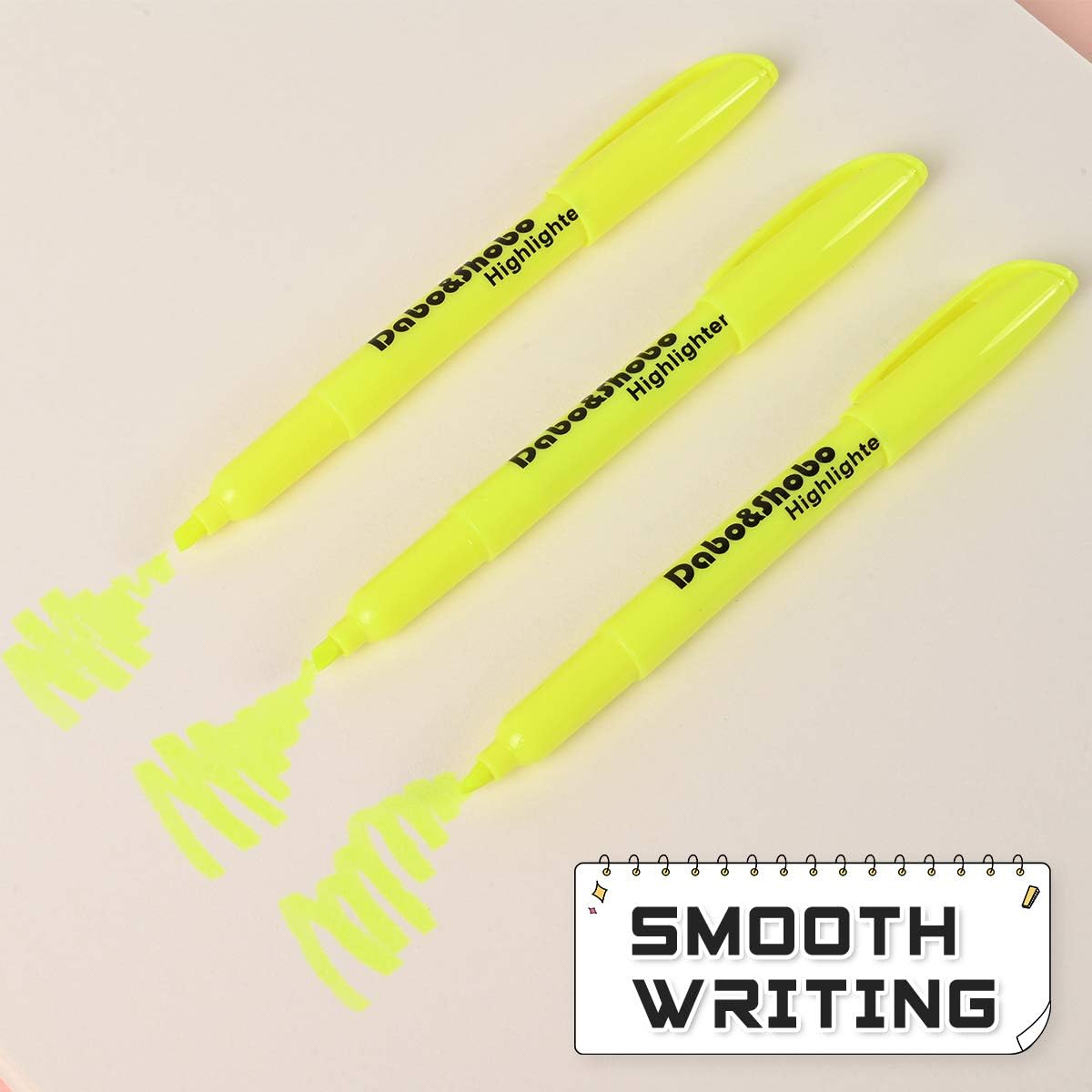 Dabo&Shobo Yellow highlighter, 60 Pack -bright color, chisel tip, for Adults Highlighting in the Home School Office …