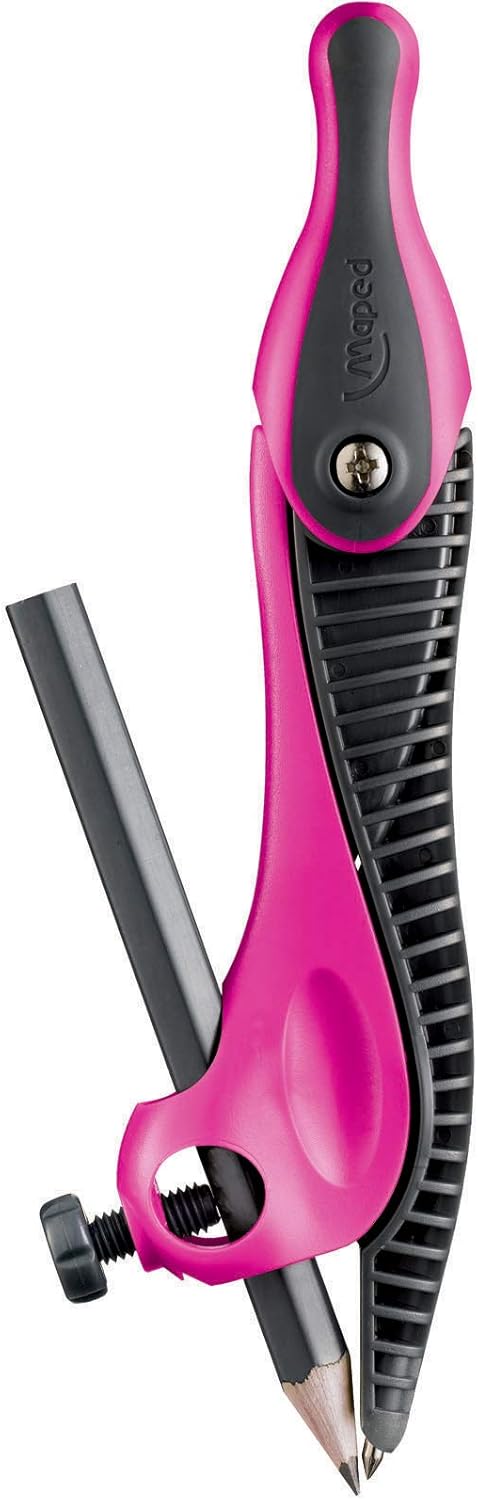 Maped Kid'Z Compass with Universal Holder, Pack of 24, Assorted Colors (191611)