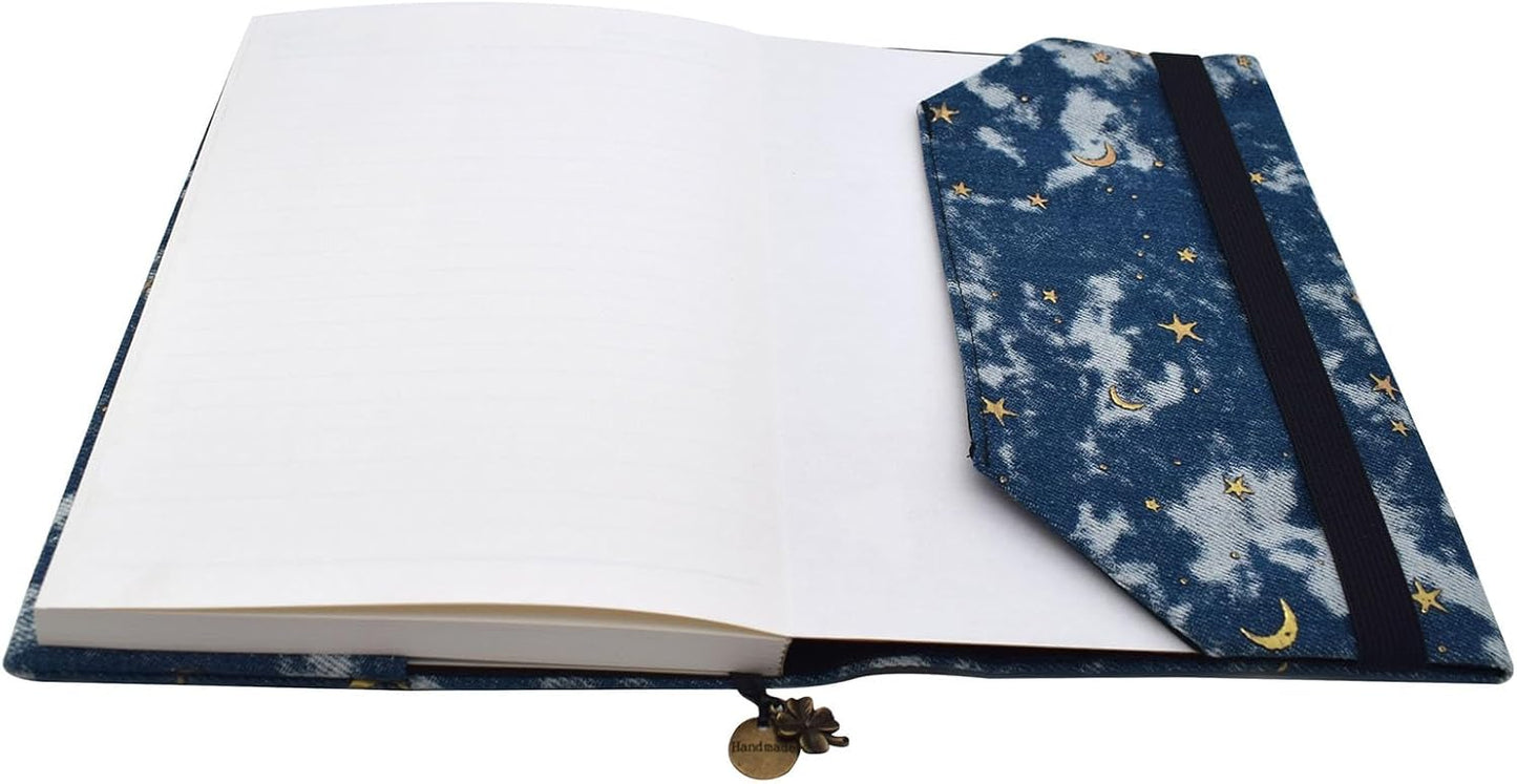 BLBMH Book Covers for Paperbacks Adjustable Fabric Book Sleeve Cover Protector Fit for 5.5x8.5 inch Hardcover Softcover Book Novels Notebook - Denim 8.5in