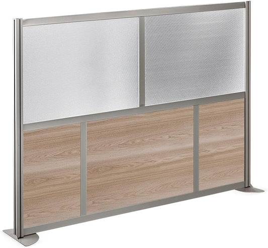 NBF Office Partitions - Cubicle Privacy Panel Wall Divider - Modern Room Separator with Quick Assembly - Indoor Laminate Free Standing Portable Room Divider Panel - 52" H x 73" W (Warm Ash)